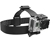 Sabrent GoPro/Action cam Kopfband Halterung, Actioncam Kopfgurt Sport & Outdoor Kompatibel mit GoPro Hero 10, 9, 8, 7, Max, Fusion, Hero (2018) 6, 5, 4, Session, DJI, Osmo, Action Kameras (GP-HDST)