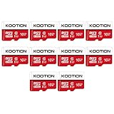 KOOTION 10 Stück Micro SD Karten 16GB Class 10 Mini SD Karte 10 STK Speicherkarte 10er Pack UHS-I MicroSDHC 16G Set Memory Card SD Karten 16 GB Micro SD Cards für Kameras Handy Tablets Smartphones