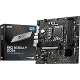 MSI PRO B760M-P DDR4 Mainboard, Unterstützt Intel 12., 13. & 14. Gen Core Prozessoren, LGA 1700, DDR4 Memory Boost 4800+MHz/OC, PCIe 4.0 x16 Slot, M.2 Gen4 Slots, Micro-ATX,divers,M-ATX