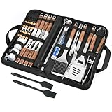 BOPEUY 38 Stück Edelstahl Grillbesteck Set, Grillkoffer Grill Set Männer Geschenk, Komplette BBQ Grillbesteck Koffer Hochwertiger Grill Sets für Outdoor BBQ