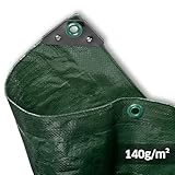 NOOR Abdeckplane Profi - 140g/m² - 2x3 m - Grün - Allzweckplane für Schutz vor Witterung - Ideal geeignet für Gartenbereich - UV-stabilisiert, beidseitig beschichtet, wasserfest und abwaschbar