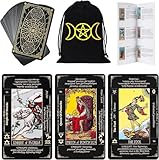GEELBS Tarotkarten Deck mit Führerbuch Leinen Tragetasche.78 Klassische Original Tarotkarten für Fortune Telling Ideal für Anfänger bis Experten, mit Bedeutungen enthalten