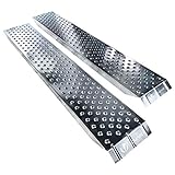 VOUNOT 2X Auffahrrampe 400kg Verzinkter Stahl, rutschfest Laderampe für Motorrad, Anhänger, Rasenmäher, Rasentraktor, Länge 135cm