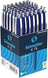 Schneider 3083 K15 Druckkugelschreiber (dokumentenecht, Strichstärke: M, Schreibfarbe: blau) 50 Stück, blau