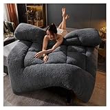 Premium Klappmatratze, tragbar, aufrollbar, dicke Schlafunterlage mit Faserfüllung, Einzel-/Doppelgröße (grau, 90 x 200 cm, 1,2 kg), ideal für Camping, Gästezimmer und Reisen