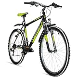 Bergsteiger Denver 26 Zoll Mountainbike, geeignet ab 155 cm, 18 Gang-Schaltung, Licht, Schutzblech, Gabel-Federung