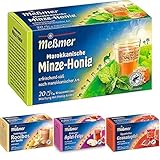 Meßmer Ländertee | 5 x 20 Teebeutel | Minze-Honig, Rooibos, Apfel-Feige, Granatapfel | Glutenfrei | Laktosefrei | Vegan