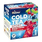 Meßmer Cold Tea Sport Kirsche-Limette | mit Magnesium | 14 Pyramidenbeutel | Glutenfrei | Laktosefrei | Vegan