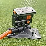 Björn&Schiller Rasensprenger, Oszillationssprinkler, Viereckregner für kleine und große Flächen, Bewässerungssystem mit Filter, ABS-Kunststoff, Rasenbewässerung und Sprinkleranlage Garten