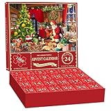 Adventskalender Puzzle 2024 Weihnachten 1008 Stück Jigsaw Rätsel 24 Tage Weihnachten Countdown -Kalender -Rätsel Geschenk für Kinder und Erwachsene, Familienspiel, Style1 Advent Puzzle