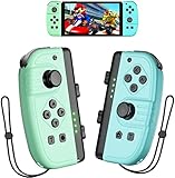 Joy-Con 2er set Controllers for S-witch, Upgraded Wireless Controller für S-witch, Geeignet für OLED/Lite/PC Support Turbo/Dual Vibration/High-Sensitivity Motion Sensor/Fitness Ring Sports - Grün+Blau