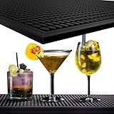 LIBRNTY Barmatte, Bar Service Mat (60 x 10.5 cm) Premium-Barmatte,Cocktail-Sets,Glas-Trockenmatte,strapazierfähige und stilvolle Barmatte für Verschüttungen,Ideal für Kaffeemaschine & Küche