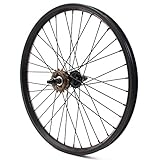 KHE BMX Hinterrad 20 Zoll 10mm Achse 7500 Aluminium Felge 36Loch schwarz 16 Zähne Ritzel