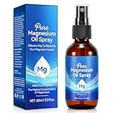 Magnesiumöl Spray, 100% Natürliches Magnesiumöl Spray, Füllt das Magnesium des Körpers Wieder Auf, Ideal für Sport & Muskel Entspannung 60 ml