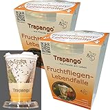 2X Fruchtfliegen-Lebendfalle Trapango®, (2er-Pack) wiederverwendbar ✓, Made in Germany ✓