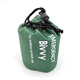 Notfall Überleben Schlafsack, Survival Biwaksack Erste Hilfe Rettungsdecken, Wasserdicht Notfalldecke, Warm Tube Zelt Ultraleicht Hitzeabweisend, Kälteschutz Rettungszelt für Outdoor (1, Green)