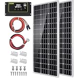 Topsolar 200W Solarpanel Monokristallines Silizium Solarzelle Photovoltaik Solarladegerät eignet sich für Campingzelte Wohnmobilyachten und andere unebene Oberflächen