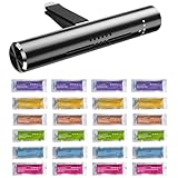 25 Stück Autoduft Set, Auto Duft Innenraum Lufterfrischer Auto Diffuser mit 24 Duftstäbchen für Autos Lüftungsgitter und Klimaanlage, Geruchsbeseitigung und Automatische Duftverteilung