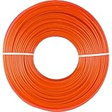 Mähfaden Trimmerfaden, Durchmesser 2,4 mm, Länge 100 m, rund, für effiziente Rasenpflege, orange Rasentrimmer Freischneider Fäden