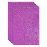 PATIKIL Glitzer-Schaumstofffolie, 2 mm, 40,6 x 30,5 cm, violett, glitzernd, EVA-Papier, 10 Bögen