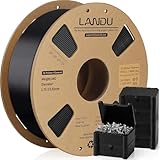 LANDU PETG Filament 1.75mm Schwarz 1KG 3D Drucker Filament PETG Stärker Zähigkeit Maßgenauigkeit +/- 0,02 mm 1kg Pappspule(2.2lbs) Passend für die meisten 3D Drucker,PETG Schwarz