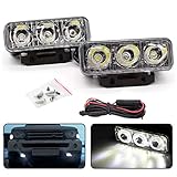 LED-Tagfahrlichter-Set, 3 LEDs, Tagfahrlicht, Nebelscheinwerfer, Lmap, universal, passend für Auto, SUV, Limousine, Coupé, Fahrzeug, 2 Stück
