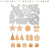 Stanzschablonen Weihnachten Stanzformen Metall Scrapbooking Prägeschablonen Weihnachtsdeko Stern Weihnachtsbaum Schablonen Stanzmaschine Prägemaschine DIY Karten Cutting Zeichenschablone