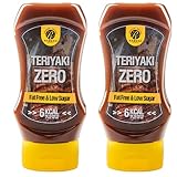 Rabeko Zero Sauce - Teriyaki, 2 x 350ml ohne Zucker & wenig Fett - gesunde Low Carb Produkte kalorienreduziert fettreduziert für Salat, Pommes Frites, Burger, Grill - Gluten und Laktosefrei