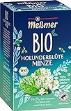 Meßmer Bio Holunderblüten Minze | 100% natürliche Zutaten | 20 Teebeutel | Vegan | Glutenfrei | Laktosefrei