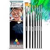 Tritart Schminkpinsel Set Kinderschminken 7-Teilig - Schmink Pinsel Kinderschminken - Pinsel Schminke Für Fasching Halloween - Make-Up Pinsel für Theaterschminke