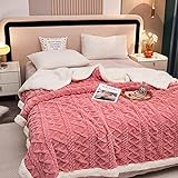 LRHDMI Einfarbige Decke, weiche Decke für Sofa und Bett, doppellagige Kaschmirdecke (100 * 150)