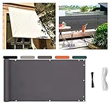 Balkonbespannung 105x900cm Polyester 100% Sichtschutz UV-Blocker Sonnenschutz für Terrasse Terrasse mit Ösen für einfache Montage