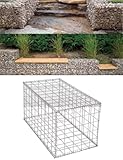Verzinkter Stahlzaun, Zaun, Sichtschutz, Gabionenkorb für Stützmauer, Gabionenkäfige, dekorative Zäune im Freien