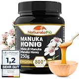 Manuka-Honig 800+ MGO – 250g Manuka-Honig – Qualitätsprodukt hergestellt in Neuseeland – Von akkreditierten Laboratorien getestetes Methylglyoxal – NaturalePiù