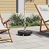 Vopese Sonnenschirmst?nder Granit 30 kg Rund Schwarz Sonnenschirmst?nder Model48564