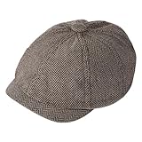 Lusofie Schiebermütze Newsboy Cap Herren Baumwolle Ballonmütze Verstellbar Barrett Peaky Blinders Mütze Schirmmütze Irischer Hut Angelhut Golfhut Schwarz Einheitsgröße Baskenmütze Herren Winter