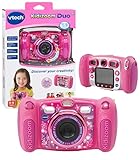 Vtech Kidizoom Duo 5.0 Digitale Kamera für Kinder, 5 MP, Farbdisplay, 2 Objektive, Pink Englische Version Rosa