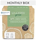 LILLYDOO green plastikneutralisierte Windeln, Größe 1 (2-5 kg), 246 Windeln, Monatsbox