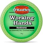 O'Keeffe's Working Hands, 96g Tiegel - Handcreme für extrem trockene, rissige Hände | Erhöht sofort den Feuchtigkeitsgehalt, bildet eine Schutzschicht und verhindert Feuchtigkeitsverlust