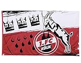 1. FC Köln 1. FC Köln Fahnenwappen 180 x 120 cm, Erwachsene Unisex, mehrfarbig, ca. 120 x 180 cm