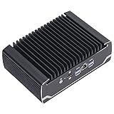 Lüfterloser Mini-Computer, Integrierter Geräuschloser Mini-PC. Netzteil mit Guter Wärmeableitung. Vielseitiger 8G-Speicher und 128G-Festplatte 100–240 V für die Industrielle