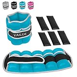 Vailge Gewichtsmanschette Fußgelenk Verstellbares Handgelenkgewichte Armgewichte 0.5KG-3KG, Gewichte für Beine für Damen Mann für Fitness Bewegung Laufen Joggen Gymnastik(Blau, 1.5KG Pair=(1.5x2=3KG))