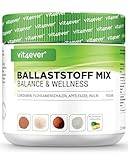 vit4ever Kombination aus Ballaststoffe - 400 g Pulver mit Flohsamenschalen, Inulin (Präbiotikum), Apfelfasern, Leinsamen - Ballaststoffreich - Vegan - Mit Natürlichem Ananas Aroma - Premium Qualität