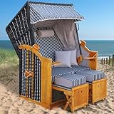 BRAST® Strandkorb Rügen Deluxe | für 2 Personen | 120cm...