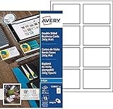 AVERY Zweckform C32015-25 Premium Visitenkarten, blanko (200 Stück, 260g, 85x54 mm, beidseitig bedruckbar, matt weiß, absolut glatte Kanten, 25 Blatt) zum Selbstbedrucken auf Inkjet-Druckern