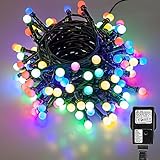 200er LEDS Kugel Lichterkette,23M Globe Lichterkette Weihnachtsbeleuchtung mit Stecker für Außen und Innen, 8 Modi und Merk Funktion, IP65 Wasserdicht Lichterketten für Weihnachten, Party, Garten