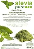 steviapura | Stevia Blätter - reines Naturprodukt - Süßkraut Stevia, mikrofein gemahlen - pflanzlicher Süßstoff 1000g - Premium Qualität