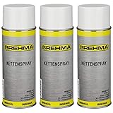 3x Kettenspray Kettenfett 400 ml für O-Ring-Ketten geeignet transparent