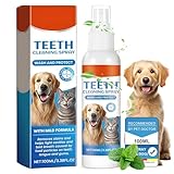 100 ml Zahnpflege Spray für Hunde & Katzen, Unterstützt die tägliche Mundhygiene, Zahnsteinentfernung sorgt für frischen Atem & saubere Zähne, Einfache Anwendung ohne Bürste