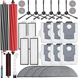 Bluearks 29 Stück Zubehör für Roborock S8 MaxV Ultra/S8 Max Ultra Roboter Saugroboter,1 Mop Reinigungsbürste,2 Hauptbürste,4 Filter,4 Wischpad,4 kleiner Mopp,6 Seitenbürsten,6 Staubbeutel,S8 Max
